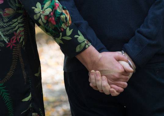 holding hands